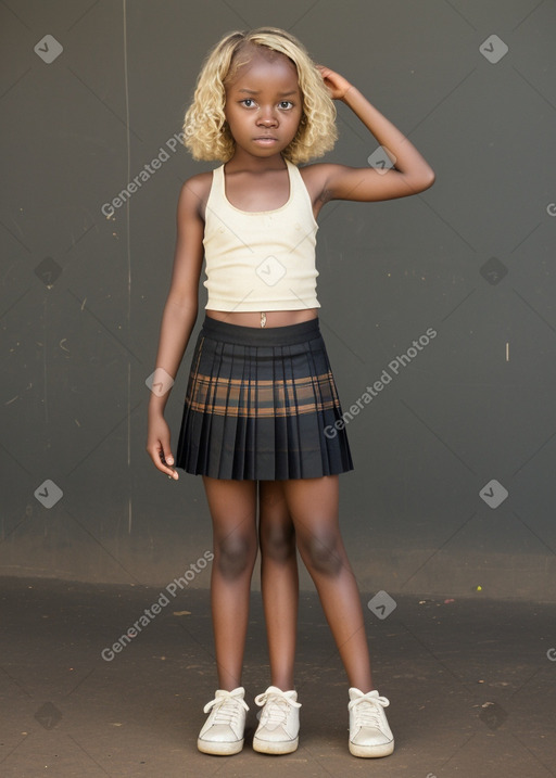 Zambian child girl with  blonde hair