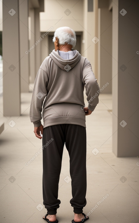 Arab elderly male with  black hair