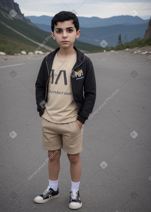 Lebanese child boy with  black hair