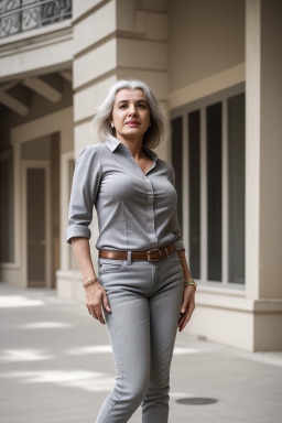 Albanian middle-aged female with  gray hair