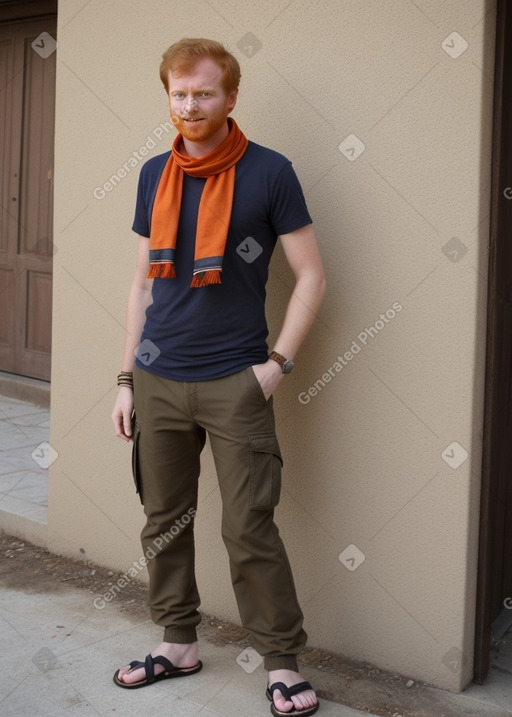 Indian adult male with  ginger hair