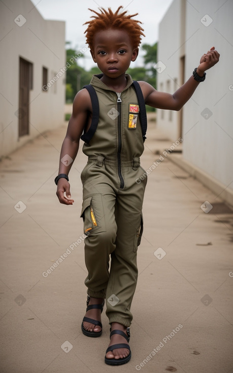 Ghanaian infant boy with  ginger hair