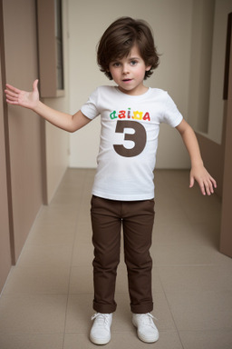 Spanish child boy with  brown hair