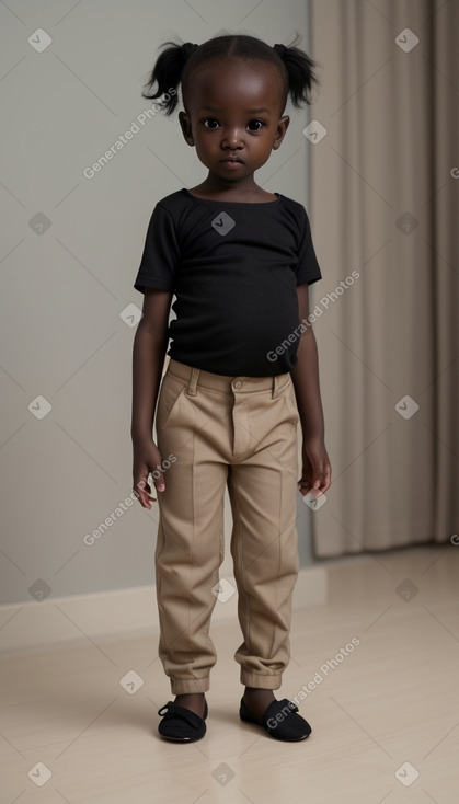 Sudanese infant boy with  black hair