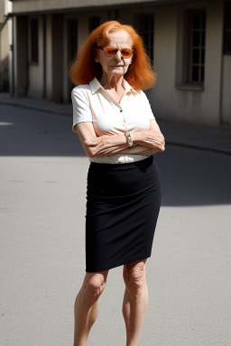 French elderly female with  ginger hair