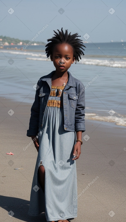 African child female with  gray hair