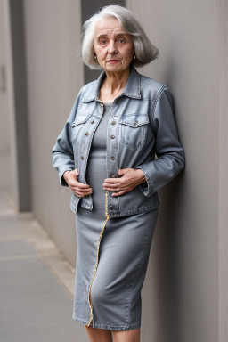 Bulgarian elderly female with  gray hair