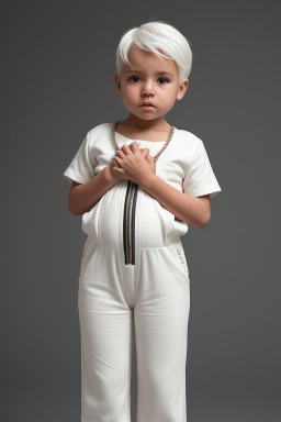 Ecuadorian infant boy with  white hair