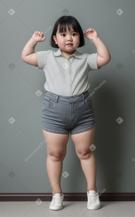 Singaporean infant girl with  gray hair