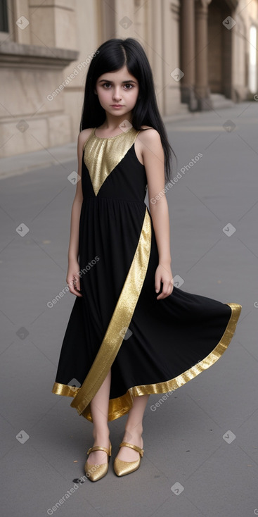 Georgian child female with  black hair