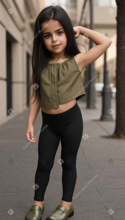 Child female with  black hair