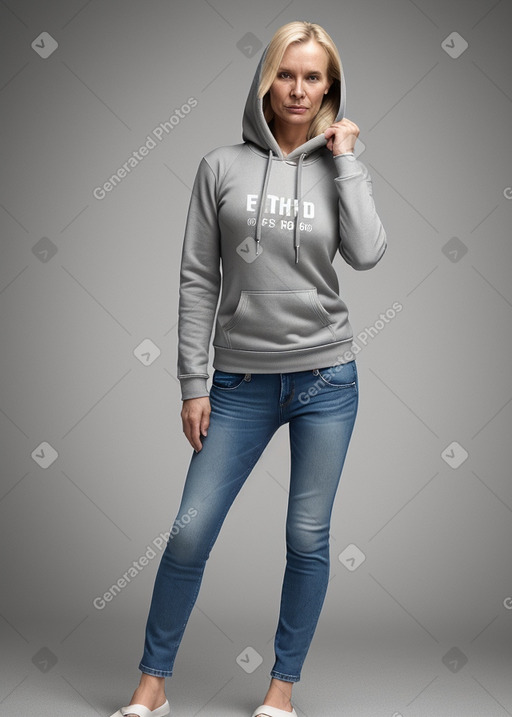 Estonian 45 years female with  blonde hair