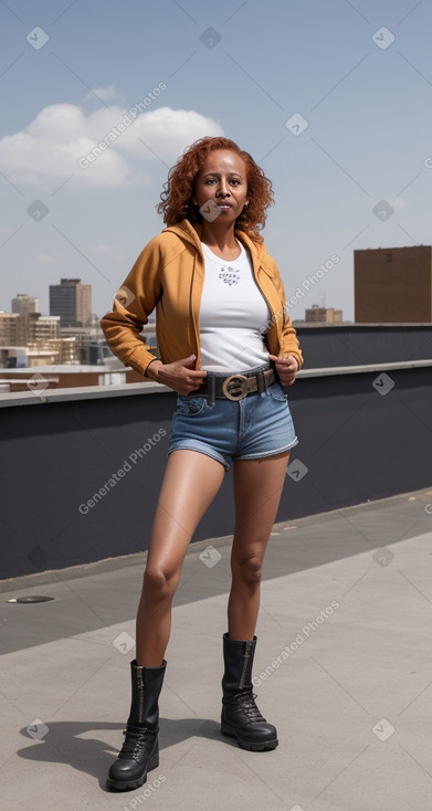 Ethiopian middle-aged female with  ginger hair