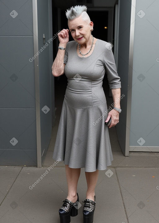 Irish elderly female with  gray hair