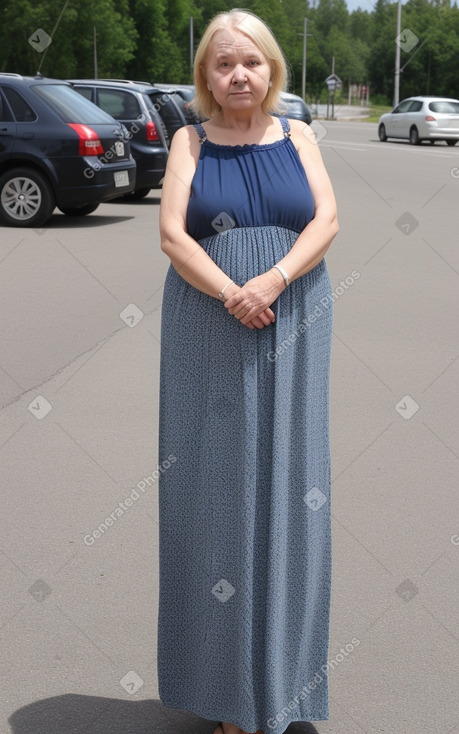 Finnish elderly female with  blonde hair