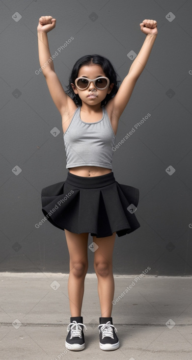 Guatemalan infant girl with  black hair