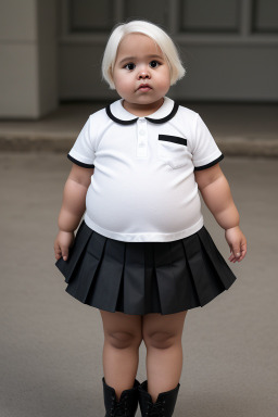 Panamanian infant girl with  white hair