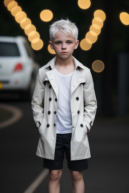 Ukrainian child boy with  white hair