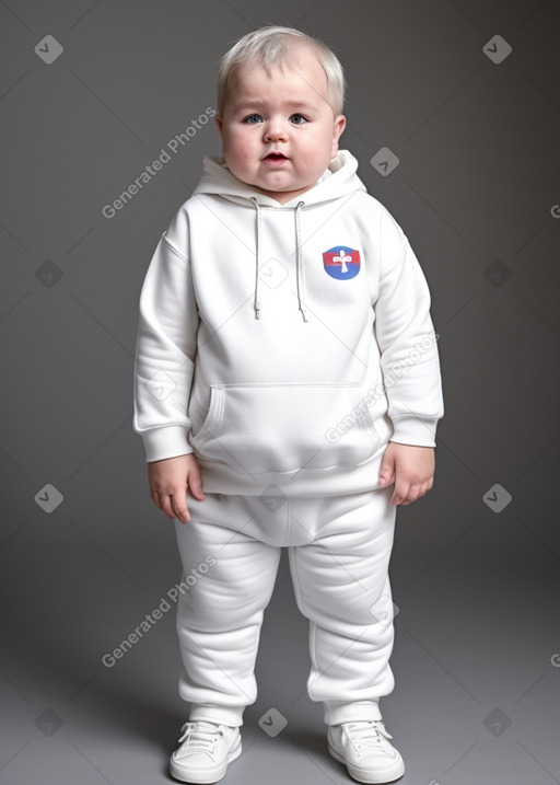 Czech infant boy with  white hair