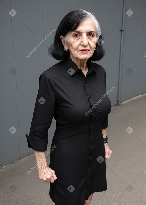 Armenian elderly female with  black hair