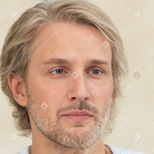 Neutral white adult male with short  brown hair and brown eyes