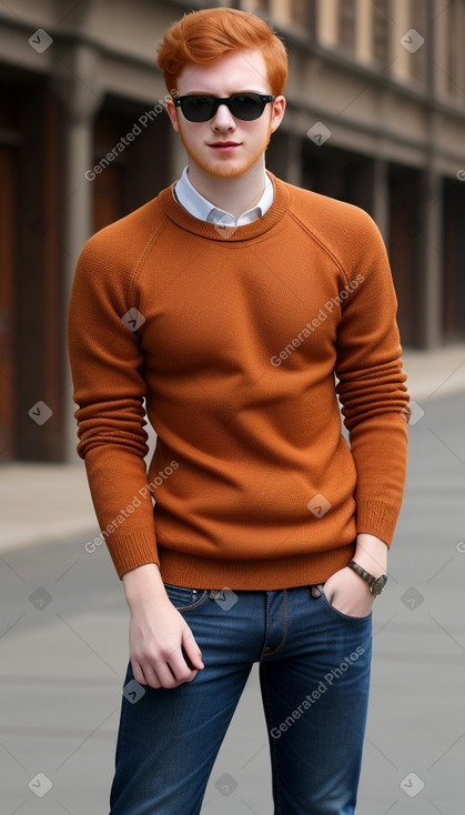 Georgian young adult male with  ginger hair