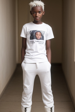 Malian teenager boy with  white hair