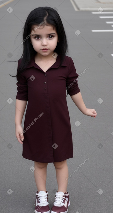 Algerian infant girl with  black hair