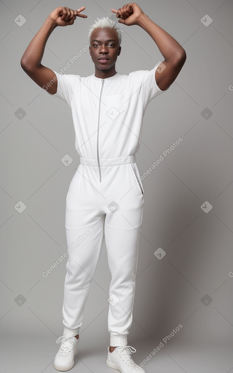 Ghanaian adult male with  white hair