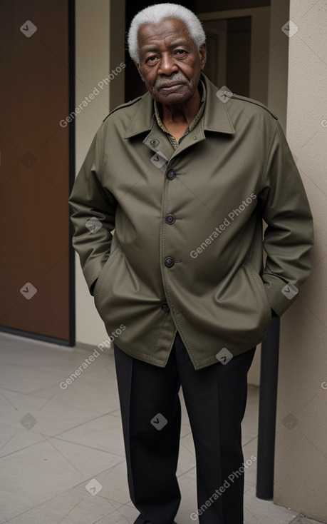 African american elderly male with  black hair