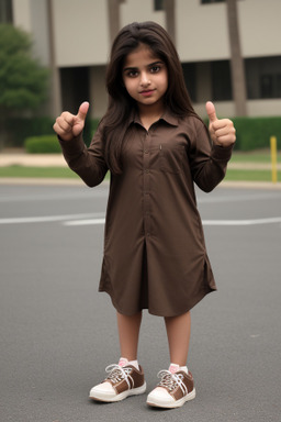 Pakistani child girl with  brown hair