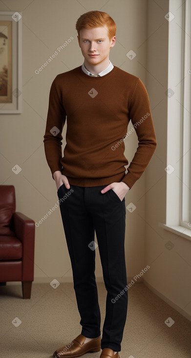 Slovak young adult male with  ginger hair