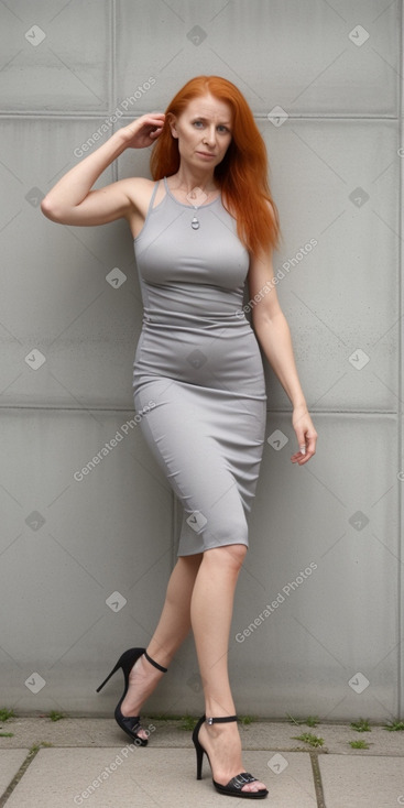 Lithuanian 45 years female with  ginger hair