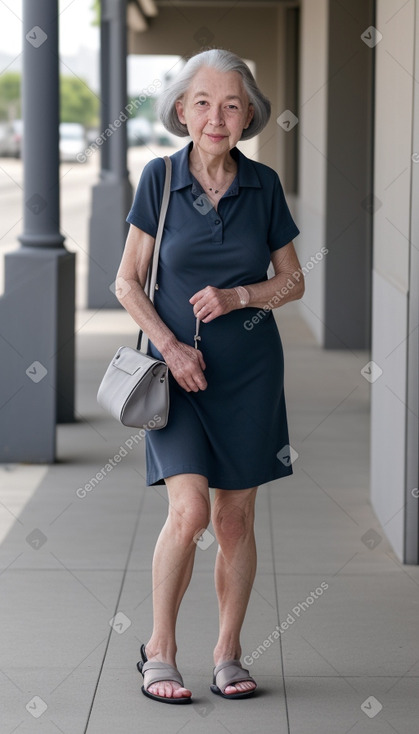 Elderly female with  gray hair