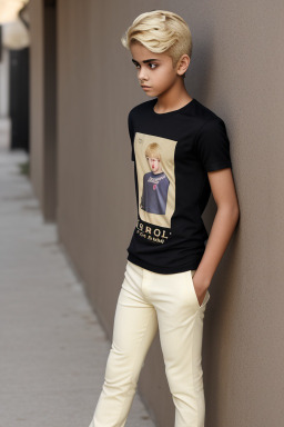 Yemeni teenager boy with  blonde hair