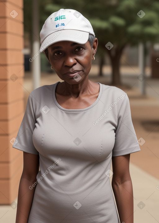 Sudanese 45 years female with  gray hair