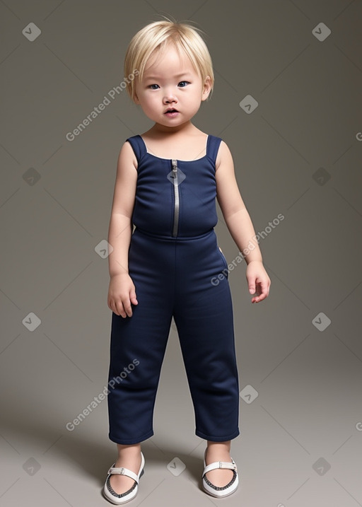 Mongolian infant boy with  blonde hair