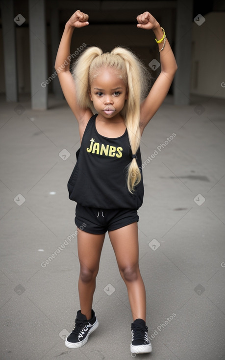 Jamaican infant girl with  blonde hair