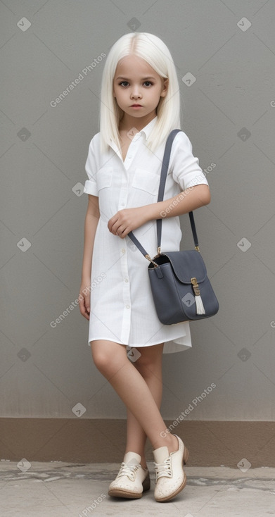 Brazilian child female with  white hair