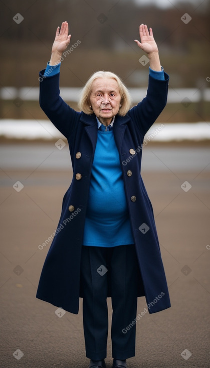 Czech elderly female with  blonde hair