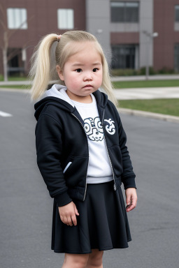 Mongolian infant girl with  blonde hair