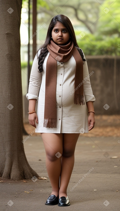 Sri lankan young adult female with  brown hair