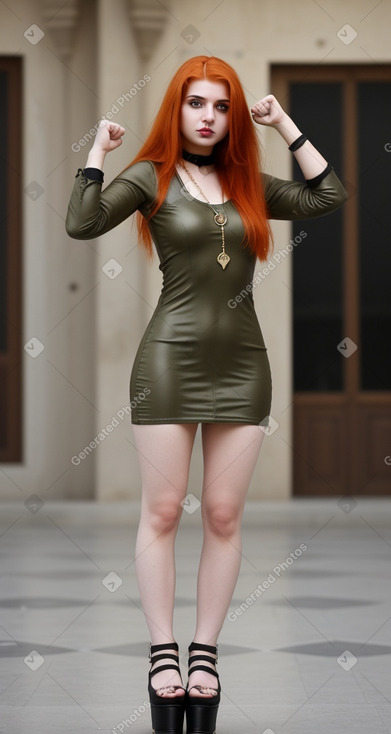 Bahraini young adult female with  ginger hair