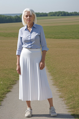 Russian elderly female with  white hair