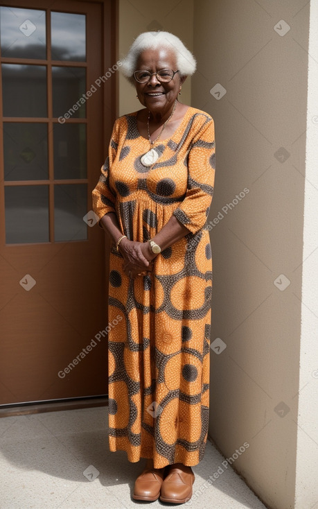 African american elderly female with  ginger hair