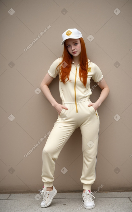 Macedonian young adult female with  ginger hair