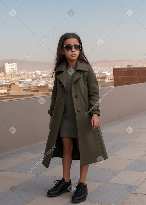 Moroccan child girl with  gray hair