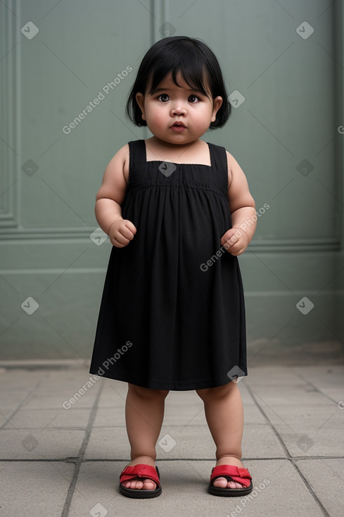 Indonesian infant girl with  black hair