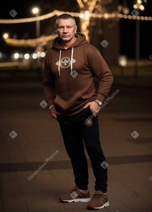 Belarusian middle-aged male with  brown hair