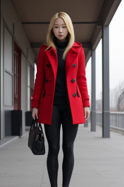 Korean adult female with  blonde hair